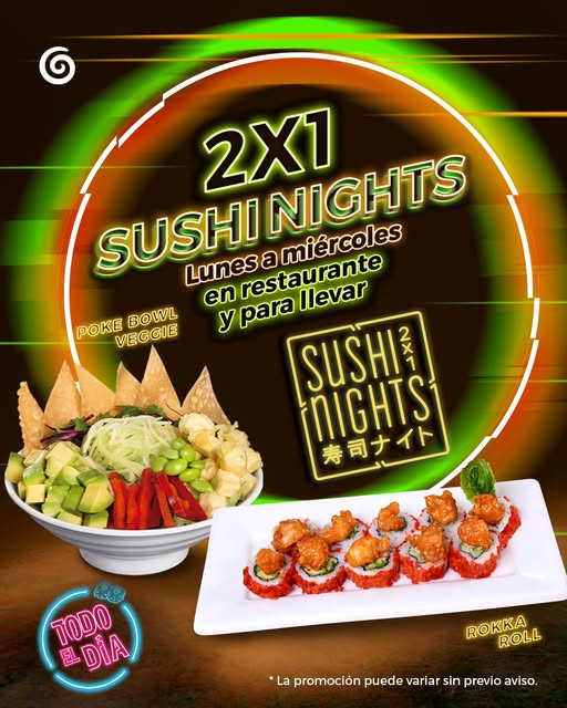 2X1 Sushi Nights